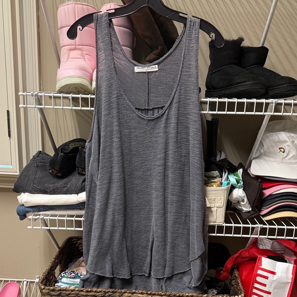 Project Social T Charcoal Tank Top